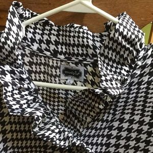 Houndstooth blouse, L (12-14)